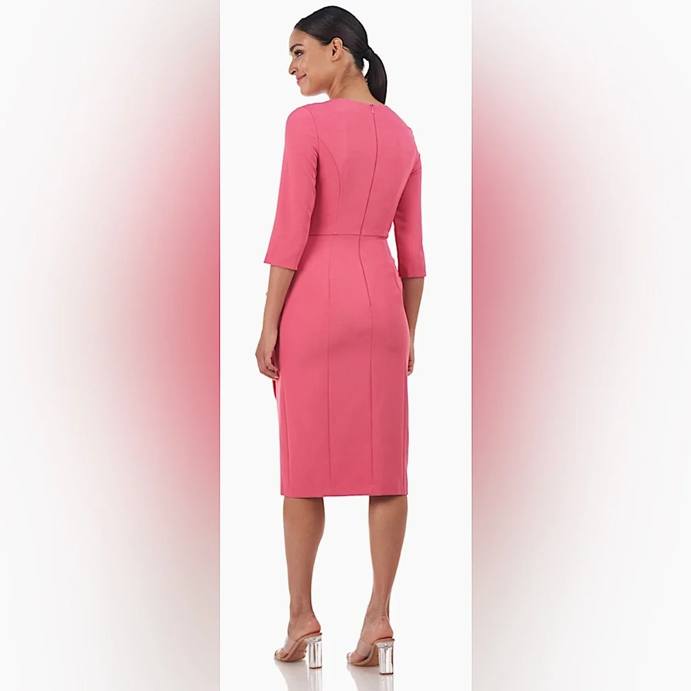 Kay Unger NWT Desert Rose 3/4 Sleeve Loretta Dress **Size 8** 🌸🌸 - Picture 3 of 10